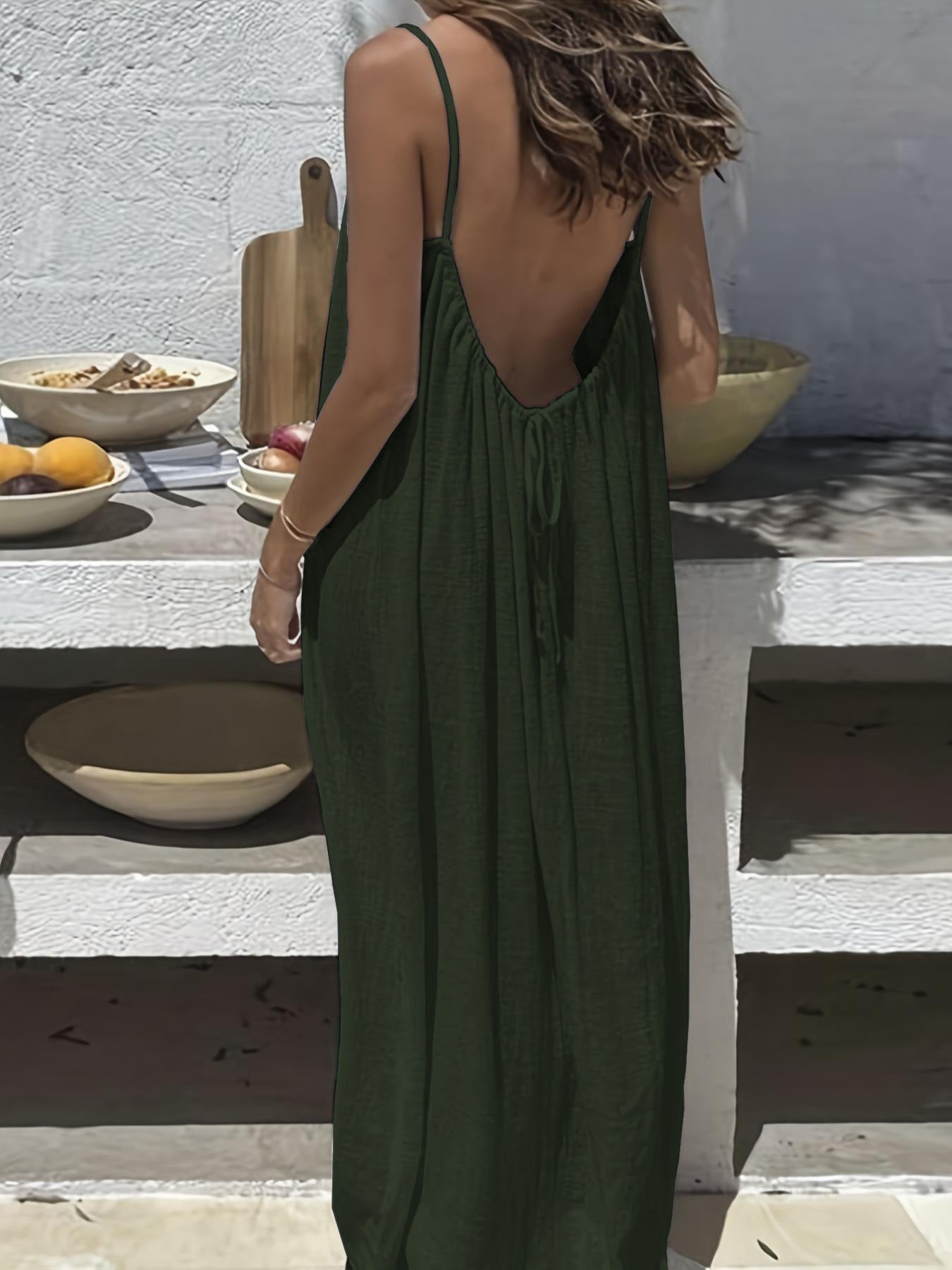 Elara Open-Back Maxi Dress