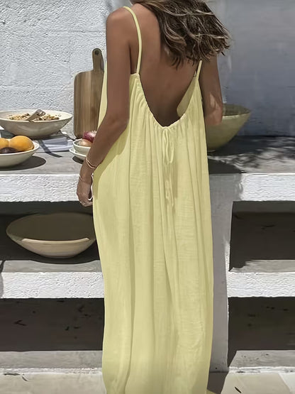 Elara Open-Back Maxi Dress