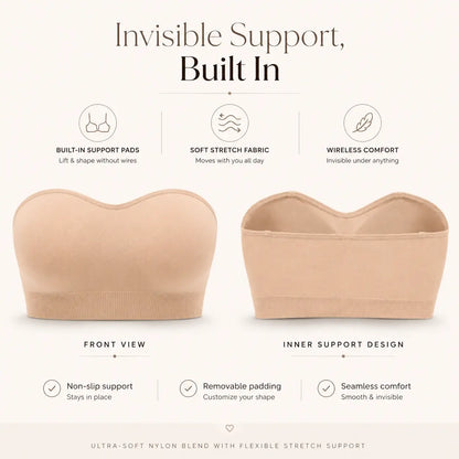 VelvetFit™ Wireless Strapless Bra