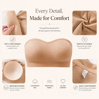 VelvetFit™ Wireless Strapless Bra